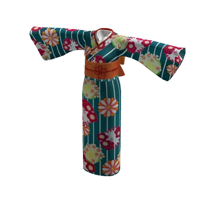 ✨Japanese traditional kimono green floral pattern