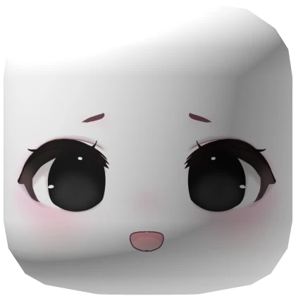 ୨୧ happy cute anime chibi face mask - black