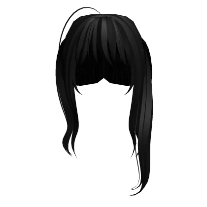 ➴ cute spiky emo pigtails black