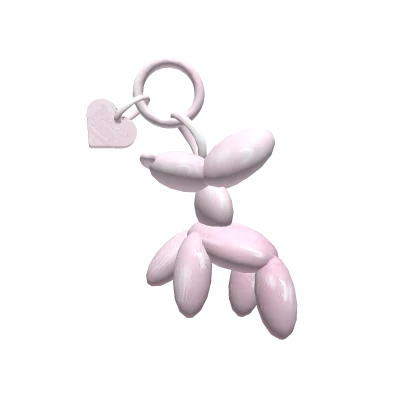 cutesy balloon animal keychain
