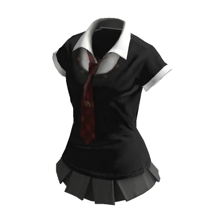 💗Y2K SCHOOL UNIFORM_BLACK