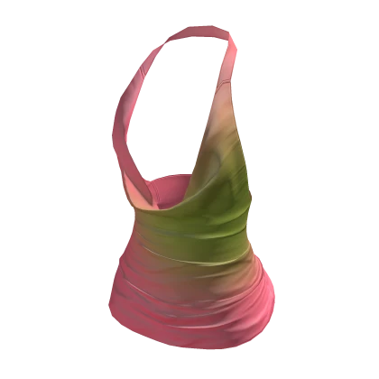 y2k ☆ Halter Cowl Summer Pink Top