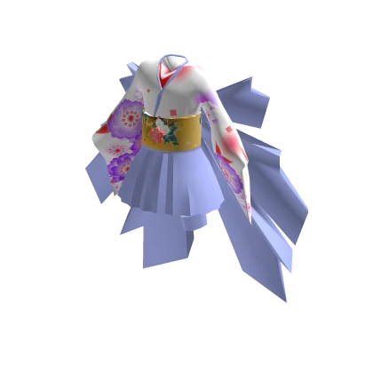 Light purple arranged kimono skirt