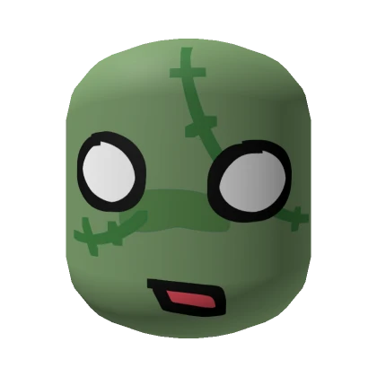 Zombie Shocked Chibi Cute Silly Face [Moss Green]