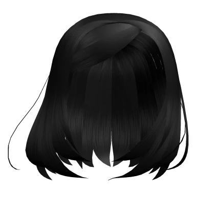 SideBang Flowy Short Hair (Black)