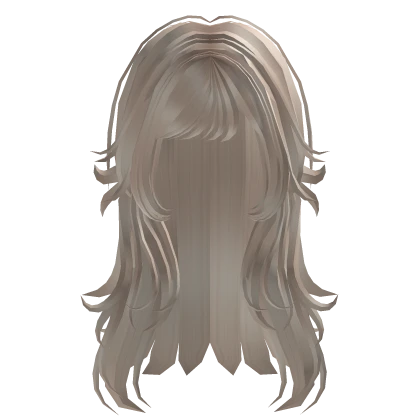 Long Layered Messy Wolfcut Bangs Blonde