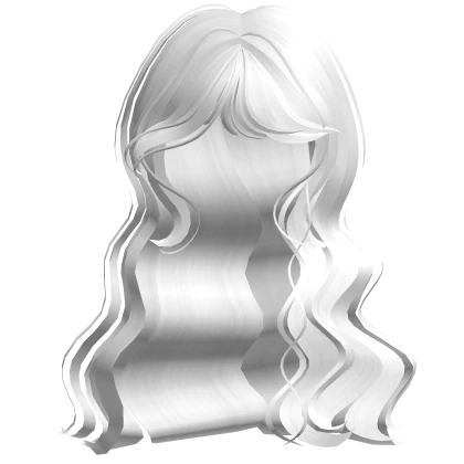 ♡ silky wavy hair in white