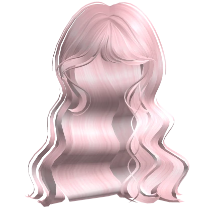 ♡ silky wavy hair in pastel pink