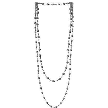 Silver Pearl Rope Necklace