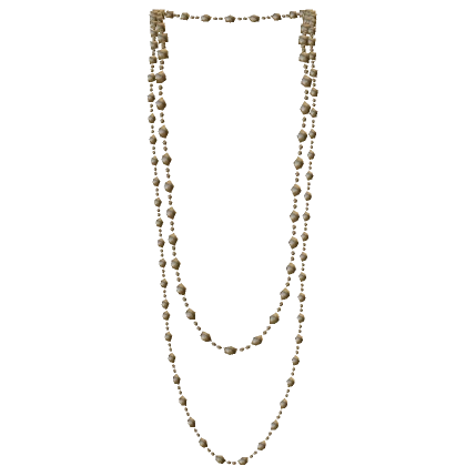 Gold Pearl Rope Necklace