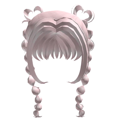 Light Pink Pastel Y2k Heart Braids Hair