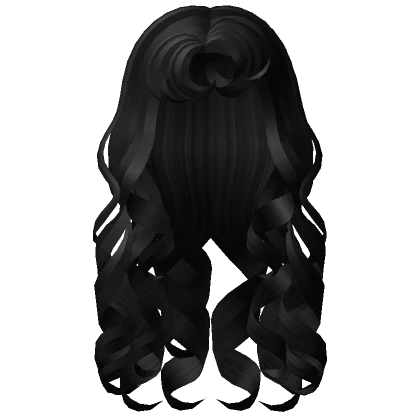 2000s Messy Mermaid Curls in Black