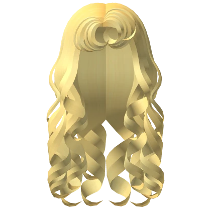 2000s Messy Mermaid Curls in Light Yellow