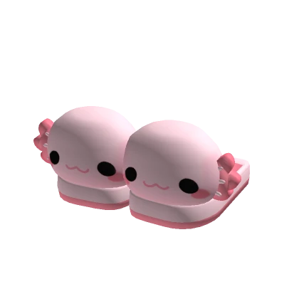 Baby Pink Axolotl Slippers