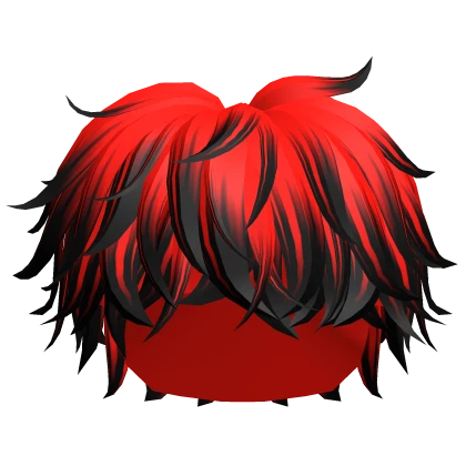 Red Black Messy Fluffy Boy Hair