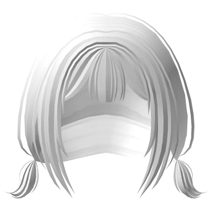 ♡ Lovely Short Pigtails in White