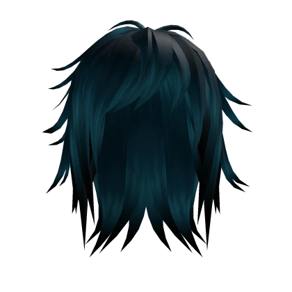 Cyan Long Scene Emo Hair