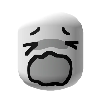 Screaming Scared Crying Sad Goober Face [White]