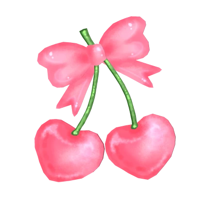 ✧.*Coquette Pink Heart Cherry Hair Clip✧.*