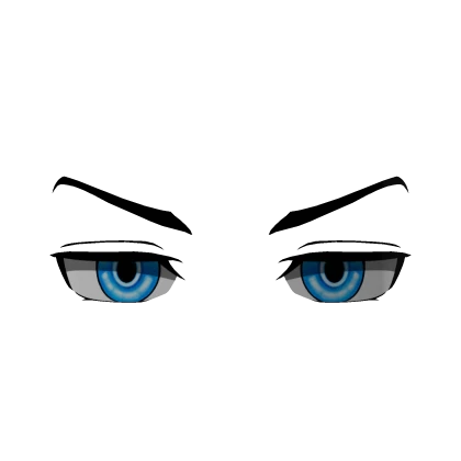 Serious Warden Eyes Blue (3D Face Accessory)