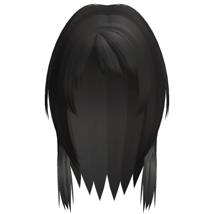long black cutesy school fatal hair bangs 