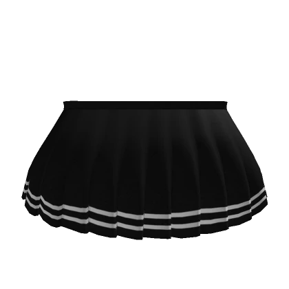 R6 1.0 Girl Black White Striped Pleated Skirt