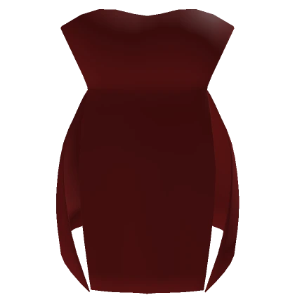 1.0 R6 Girl Plain High Slit Leg Split Red Dress