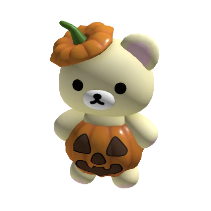 ♡ kawaii halloween pumpkin bear plushie (holdable)