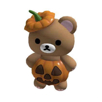 ♡ kawaii halloween pumpkin bear plushie (holdable)