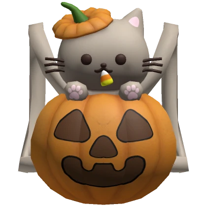 ♡ grey round halloween pumpkin kitty backpack 3.0