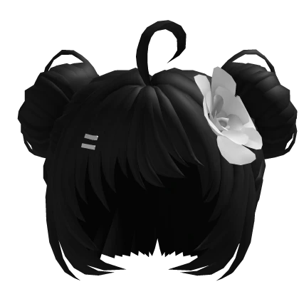 Emo Rose & Black Messy High Buns