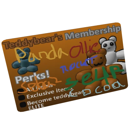 Graffitied membership card