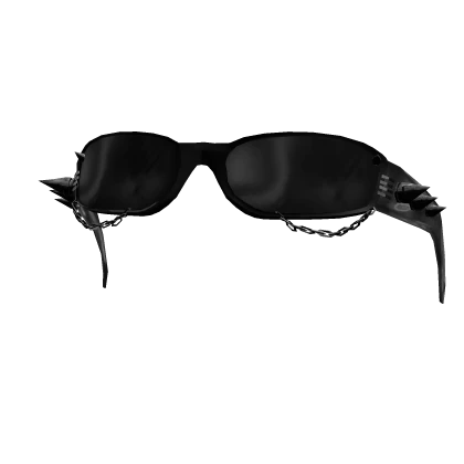 Dark Black Raised Y2k Punk Shades