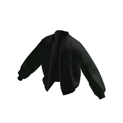 Chrome Cross Leather Jacket Green