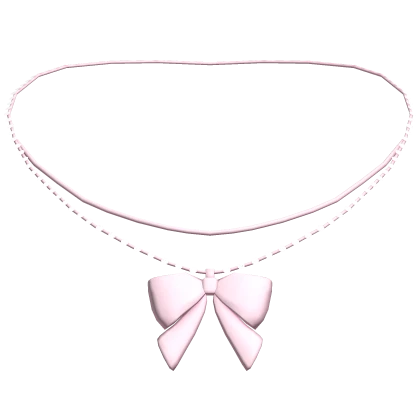 ♡ cute pink bow necklace