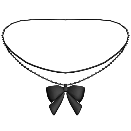 ♡ cute black bow necklace