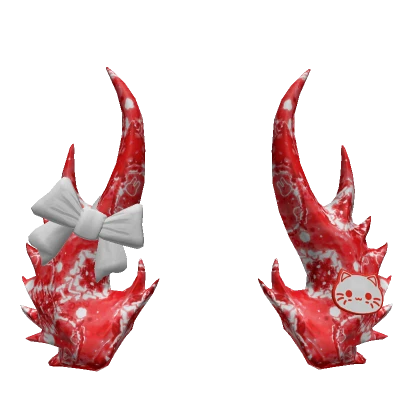 Red Adorable Ribbon Horns