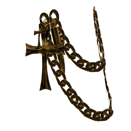 Gold Chrome Cross Waist Chain