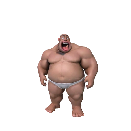 😜 Screaming Big Man 😜 Funny Troll Meme Costume