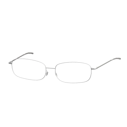 2000's Metallic Office Siren Glasses in White