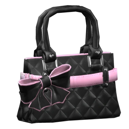 Cute Iconic 2000s Shoulder Bow Bag In Black & Pink