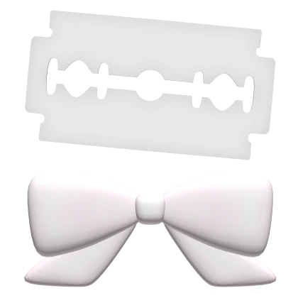 ♡ cute kawaii white razor w/ pink bow clip