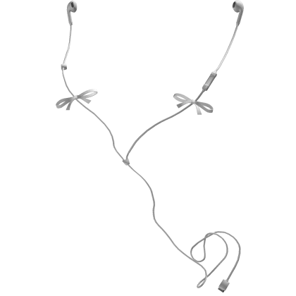 Earbuds & White Bows