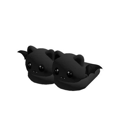 ♡ halloween bat kitty slippers