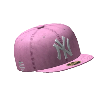 Pink Fitted NYC Baseball Cap