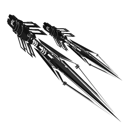 [2.0] Black White Dual Waist Cyberpunk Sword X1