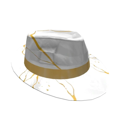 Molten Gold White Fedora