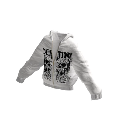 Destiny Oversized Grunge Jacket | White✔️