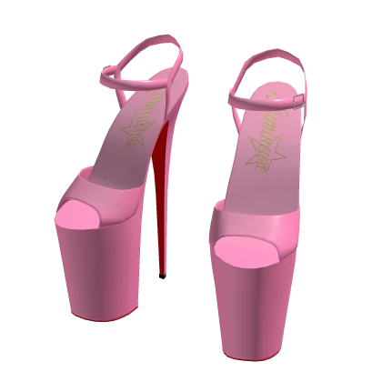 Y2K Extreme Platform Stiletto Heels | Baby Pink