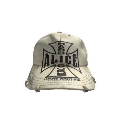 white alice hollywood chopper logo hat